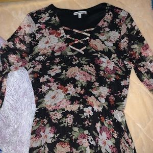 charlotte russe long sleeve floral dress